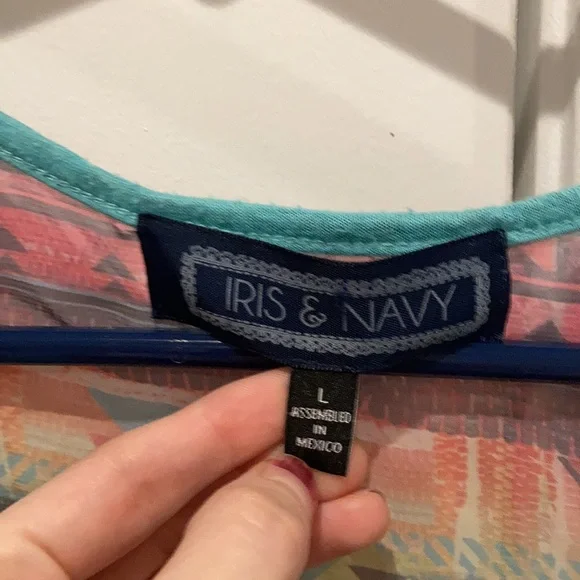 Iris & Navy Teal ELEPHANT 🐘 Tank Top - Picture 2 of 8